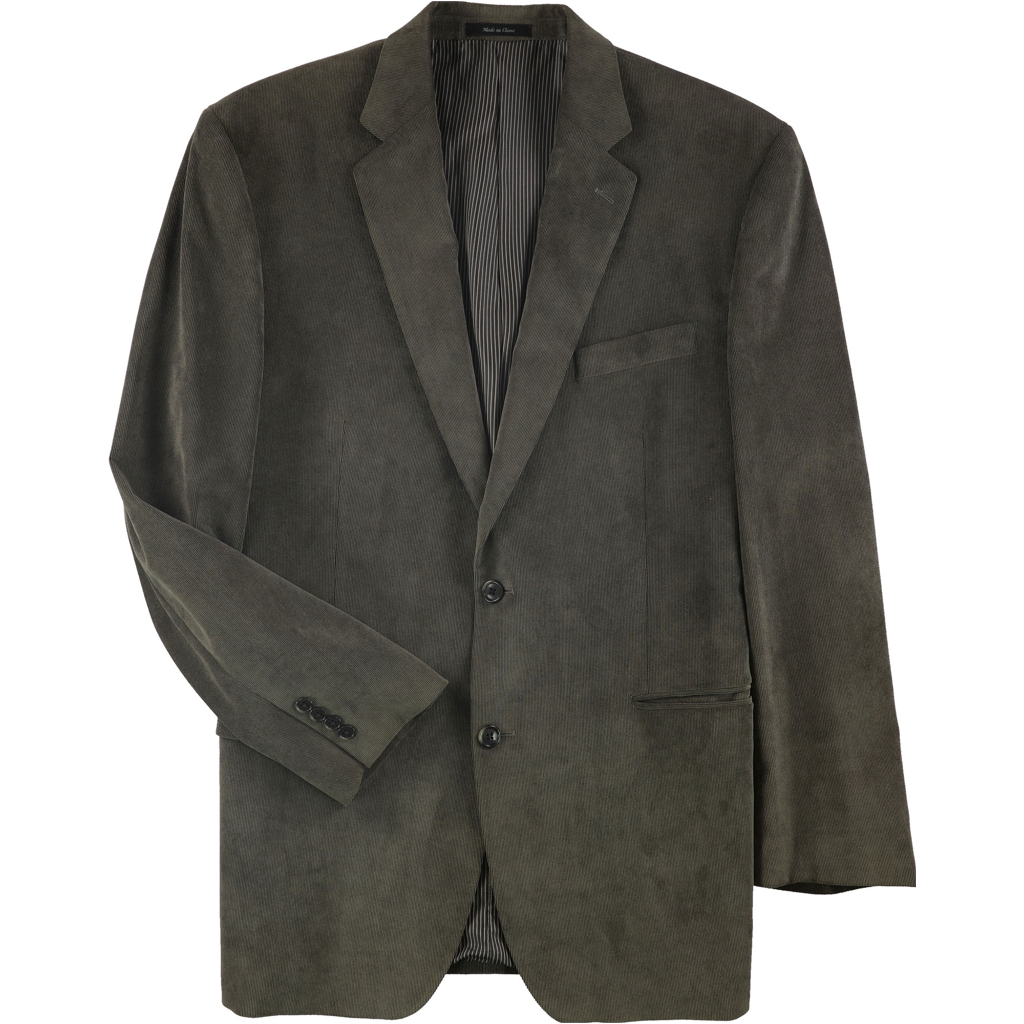 Calvin Klein Mens Corduroy Two Button Blazer Jacket, Brown, 44 Long